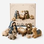 Patchwork Fabric Nativity Scene Sewing Kit with Precut Pieces for Christmas