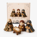 Patchwork Fabric Nativity Scene Sewing Kit with Precut Pieces for Christmas