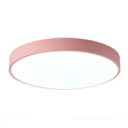 Modern Round Flush Mount Ceiling Light with Slim Frame