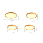 Ultra Slim Round Wood Ceiling Light with LED Light