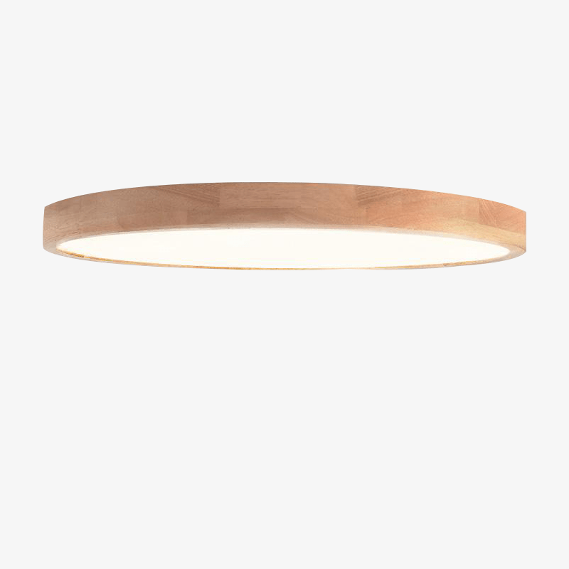 Ultra Slim Round Wood Ceiling Light with LED Light