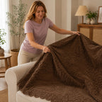 Plush Non-Slip Sofa Cover with Embossed Leaf Texture and Silicone Grip Backing