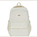 Polka Dot Ruffle Backpack with Multiple Pockets for School and Travel
