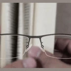 Progressive Multifocal Reading Glasses with Anti Glare Lenses and Half Frame