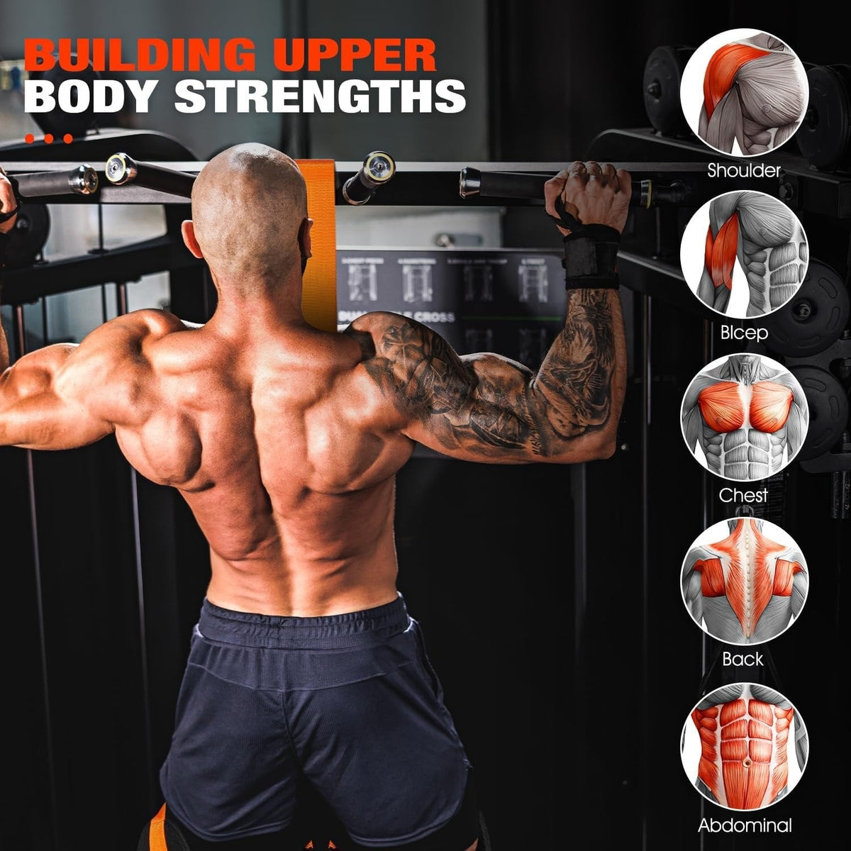Pull Up Assistance Band with Double Foot Support for Bar Training
