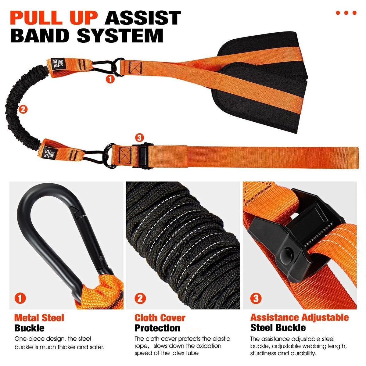 Pull Up Assistance Band with Double Foot Support for Bar Training