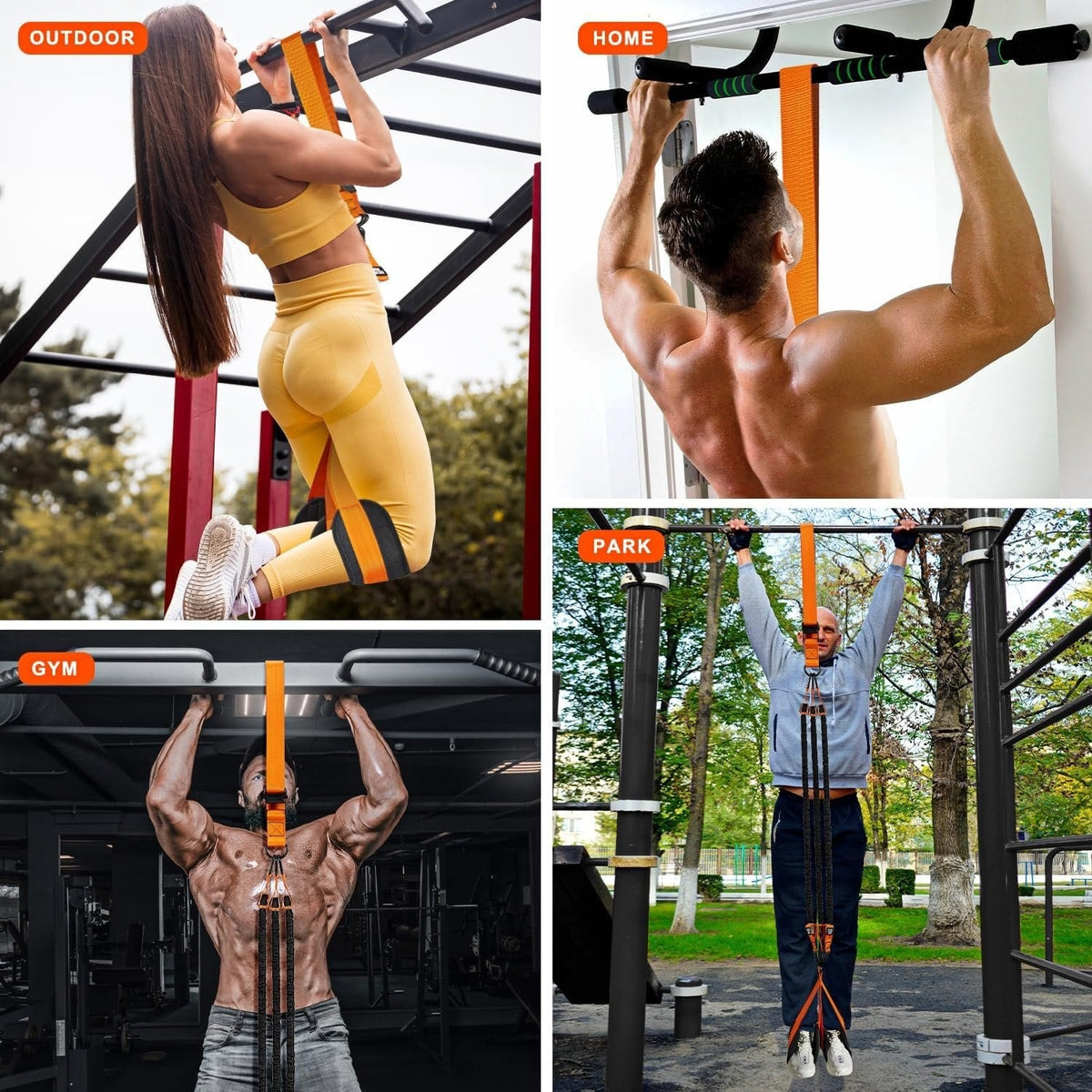 Pull Up Assistance Band with Double Foot Support for Bar Training