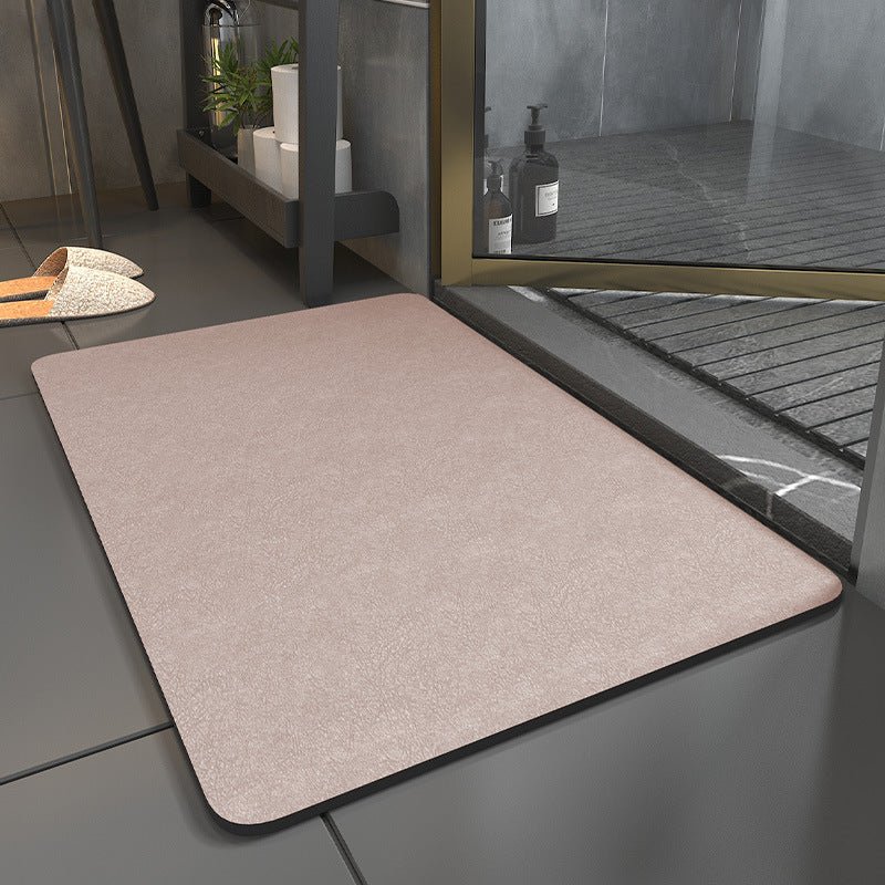 Quick Drying Bathroom Mat Super Absorbent Non-Slip Bath Rug Thin Low Profile Floor Mat for Shower and Vanity