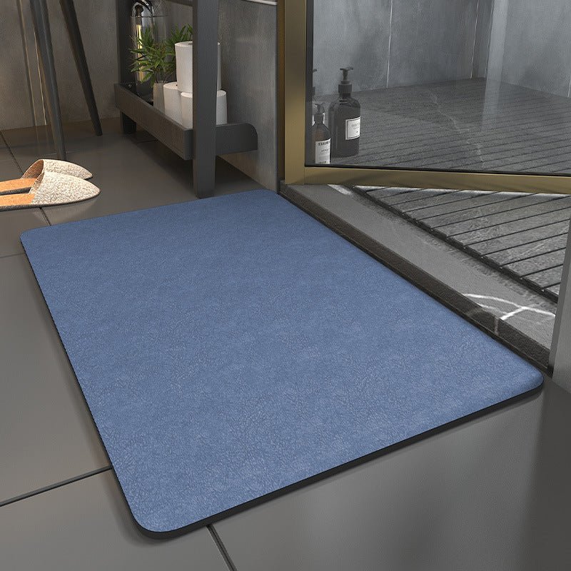 Quick Drying Bathroom Mat Super Absorbent Non-Slip Bath Rug Thin Low Profile Floor Mat for Shower and Vanity