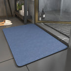 Quick Drying Bathroom Mat Super Absorbent Non-Slip Bath Rug Thin Low Profile Floor Mat for Shower and Vanity