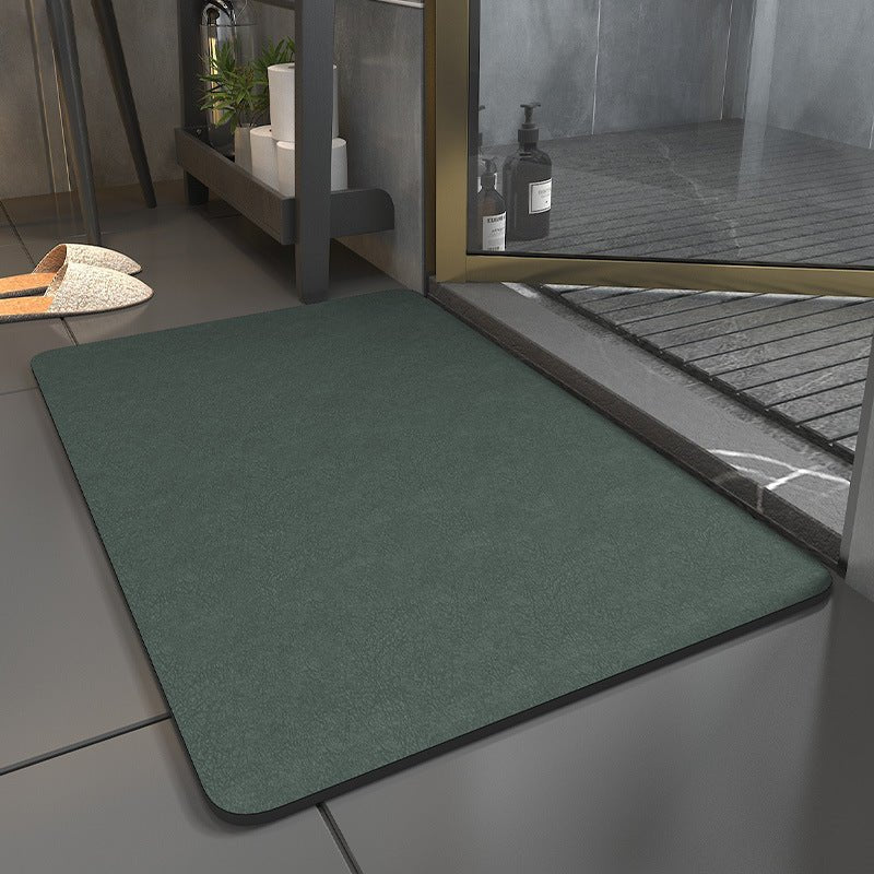 Quick Drying Bathroom Mat Super Absorbent Non-Slip Bath Rug Thin Low Profile Floor Mat for Shower and Vanity