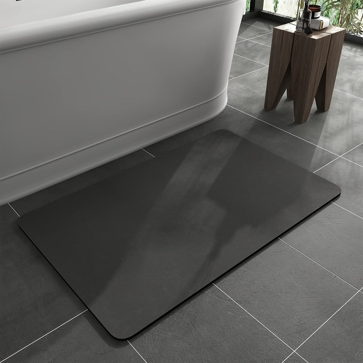 Quick Dry Diatomite Bath Mat with Non Slip Backing for Bathroom