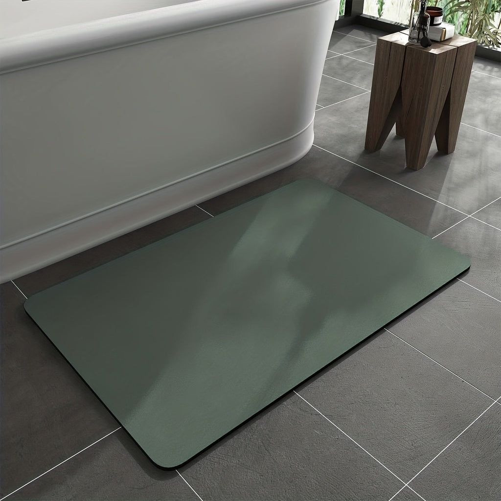 Quick Dry Diatomite Bath Mat with Non Slip Backing for Bathroom