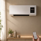 Quiet Wall Mounted Fan Heater with Remote Control and LED Display
