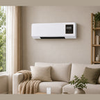 Quiet Wall Mounted Fan Heater with Remote Control and LED Display