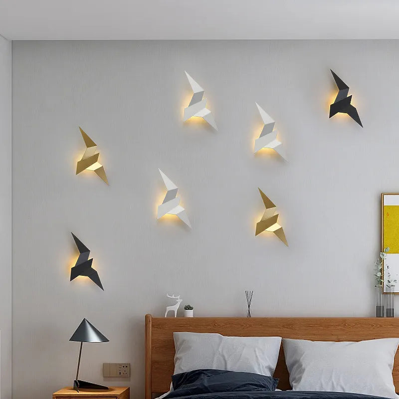 Origami Style LED Light Wall Sconce for Modern Interiors