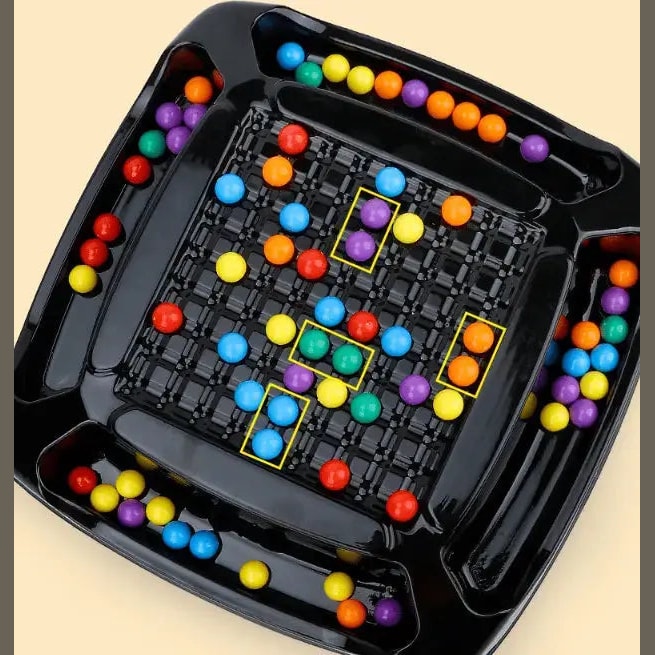 Rainbow Ball Matching Strategy Board Game for Kids and Family
