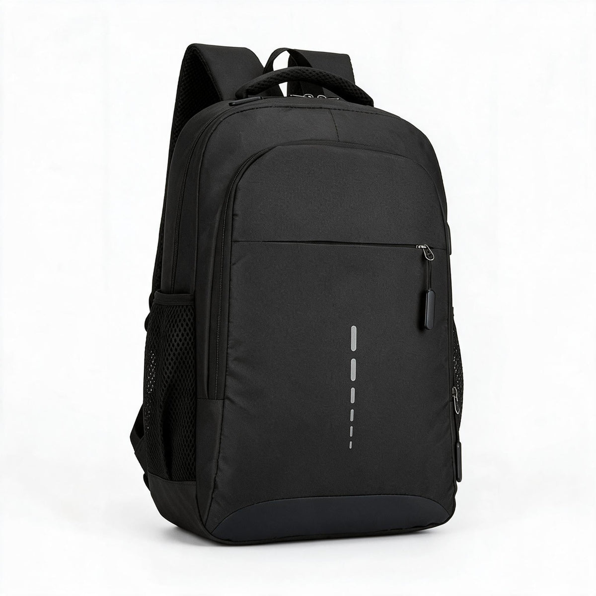 Waterproof Laptop Backpack with USB Charging Port Lightweight Men's Travel Backpack with Padded Laptop Compartment and Side Bottle Pockets