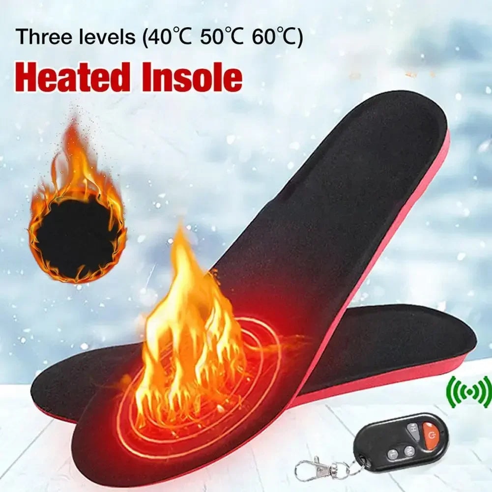 Rechargeable Heated Insoles with Remote Control for Winter Boots