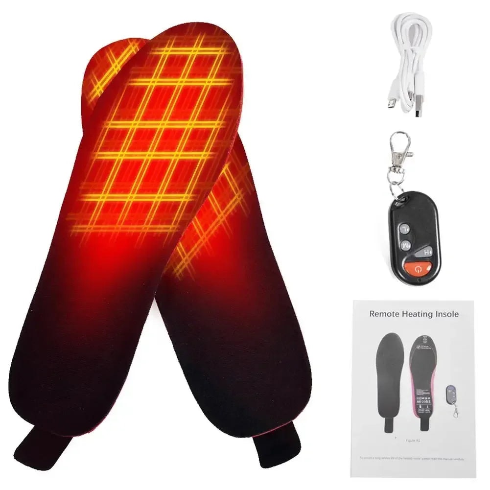 Rechargeable Heated Insoles with Remote Control for Winter Boots