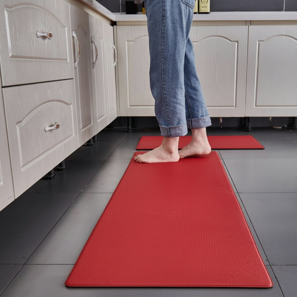 Anti-Fatigue Kitchen Mat Ergonomic Cushioned Standing Mat Non-Slip Waterproof PU Kitchen Floor Runner Rug