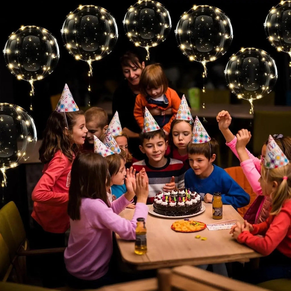 Reusable LED Light Up Balloon Set with Warm White String Lights