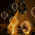 Reusable LED Light Up Balloon Set with Warm White String Lights