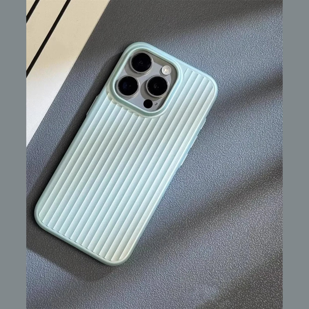 Ribbed Slim Shockproof iPhone Case with Raised Camera and Screen Protection