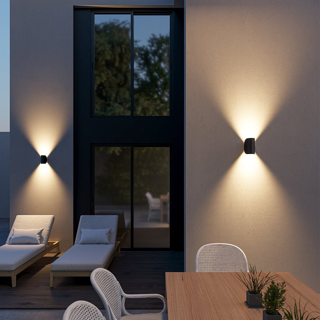 Rotating Waterproof Aluminum LED Wall Sconce Up Down Light for Patio