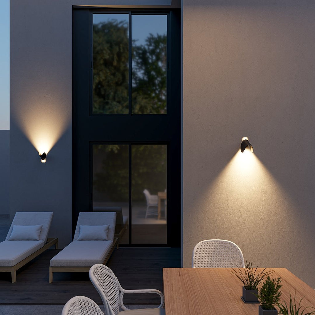 Rotating Waterproof Aluminum LED Wall Sconce Up Down Light for Patio