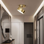 Modern Round Semi Flush Mount Ceiling Light with Drum Shade