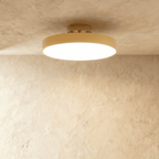 Modern Round Semi Flush Mount Ceiling Light with Drum Shade