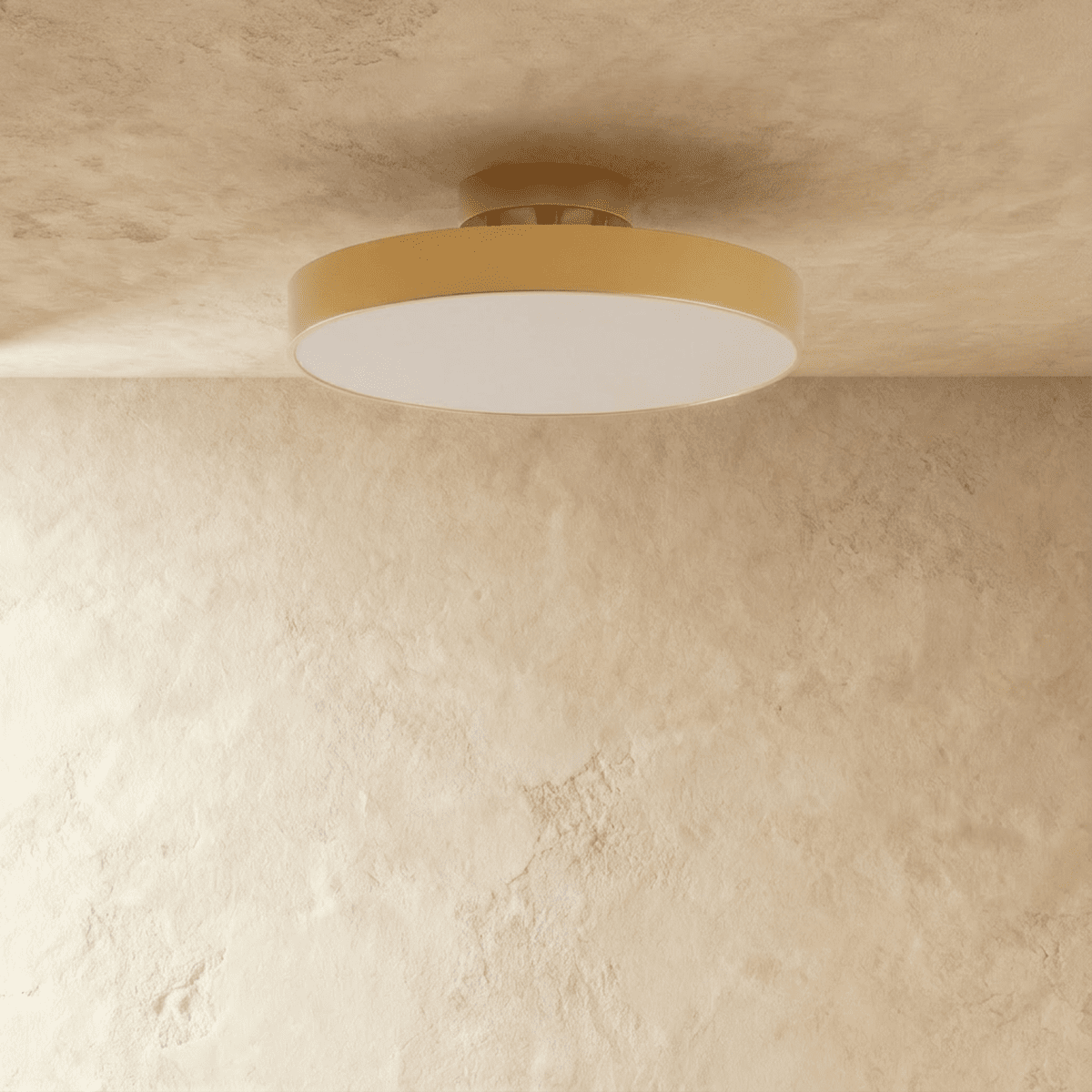Modern Round Semi Flush Mount Ceiling Light with Drum Shade