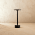 Modern Rechargeable Aluminum LED Light Table Lamp with Disc Shade