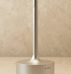 Modern Rechargeable Aluminum LED Light Table Lamp with Disc Shade