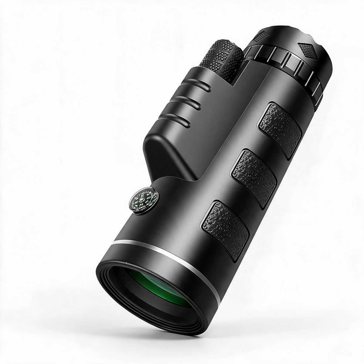 High Power Monocular Telescope with Tripod and Smartphone Holder HD BAK4 Prism Compact Monocular with Compass for Hiking Bird Watching and Travel