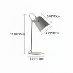 Scandinavian Metal Desk Lamp with Adjustable Arm and Tilting Shade