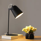 Scandinavian Metal Desk Lamp with Adjustable Arm and Tilting Shade