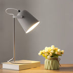 Scandinavian Metal Desk Lamp with Adjustable Arm and Tilting Shade