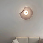 Sculpted Curved Glass Wall Sconce with Up and Down Glow