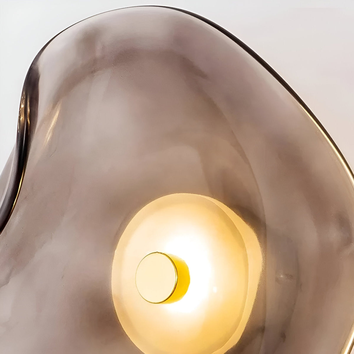 Sculpted Curved Glass Wall Sconce with Up and Down Glow