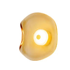 Sculpted Curved Glass Wall Sconce with Up and Down Glow