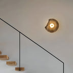 Sculpted Curved Glass Wall Sconce with Up and Down Glow