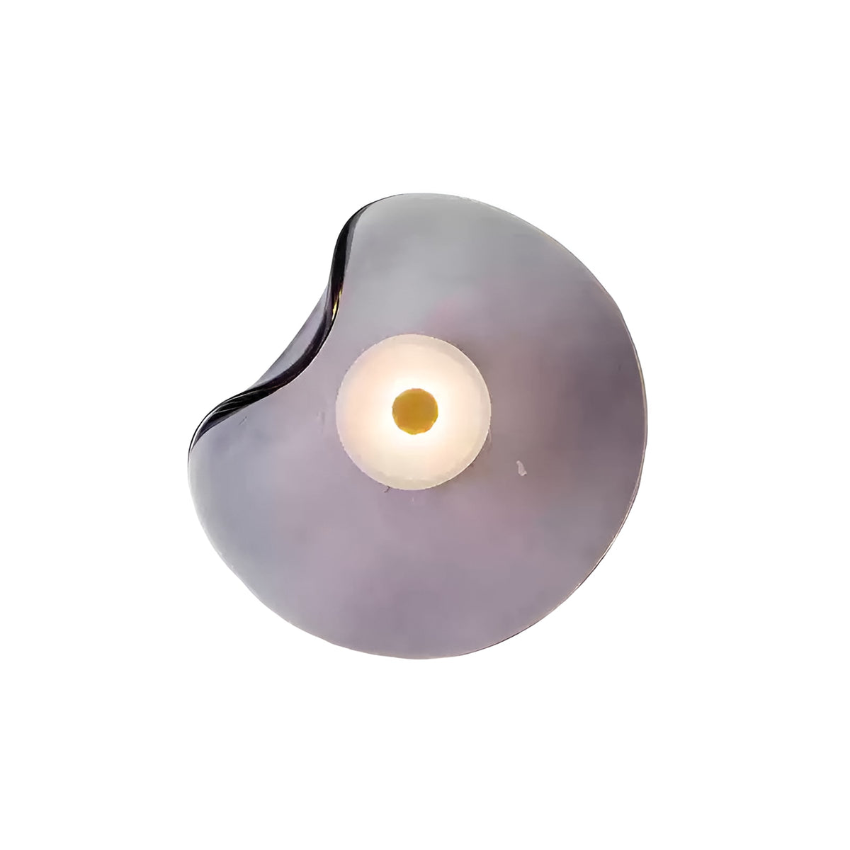 Sculpted Curved Glass Wall Sconce with Up and Down Glow