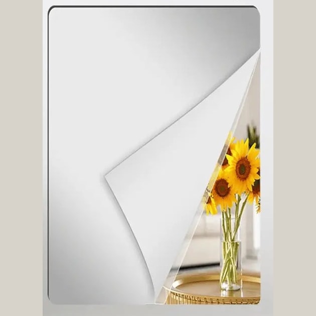 Self Adhesive Flexible Mirror Sheet Shatterproof Wall Mirror Film