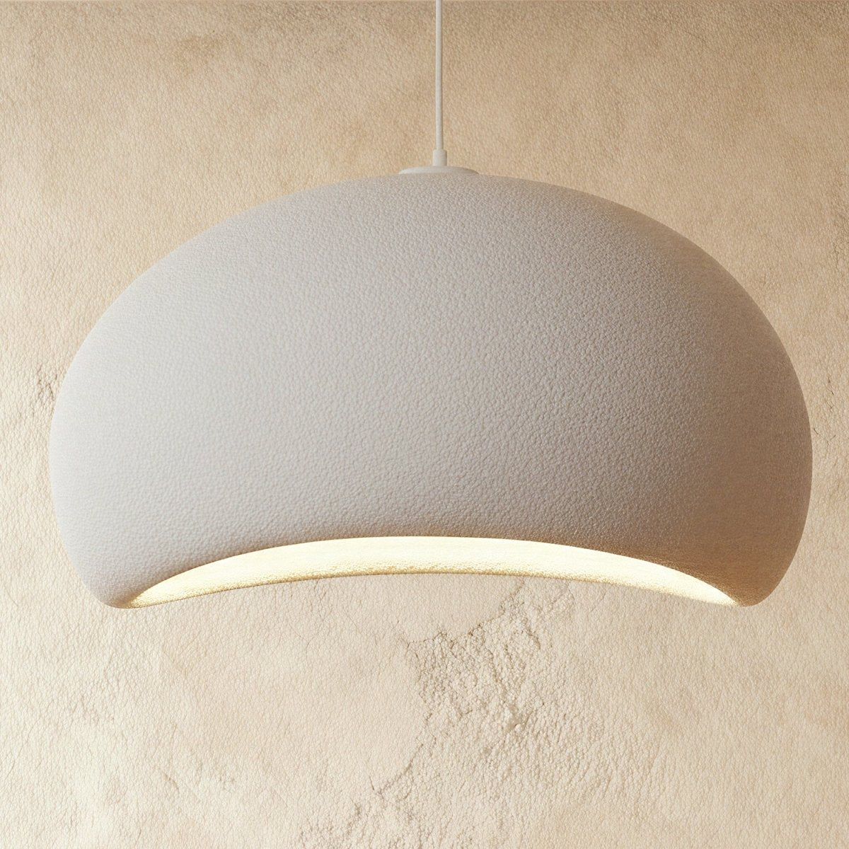 Minimalist Dome Pendant Light with Textured Shade