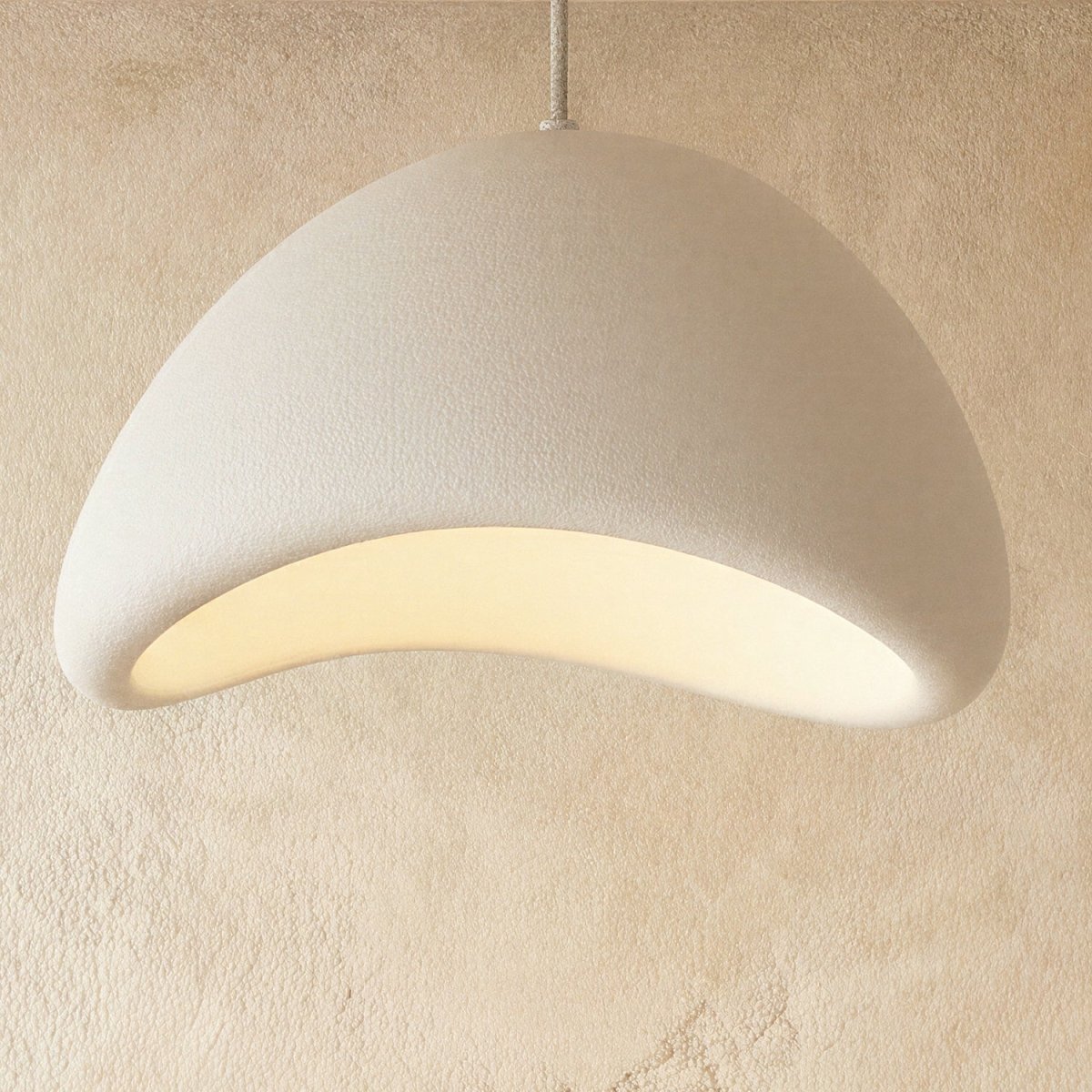Minimalist Dome Pendant Light with Textured Shade