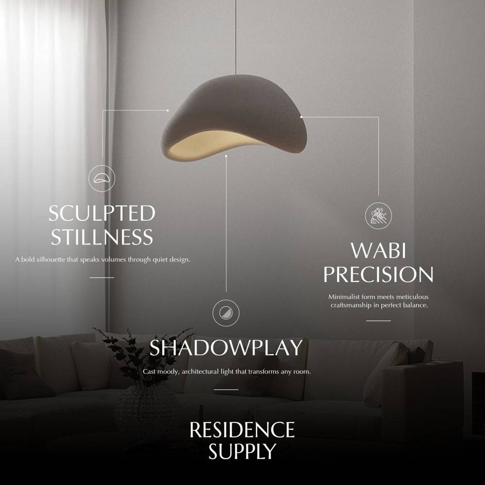Minimalist Dome Pendant Light with Textured Shade