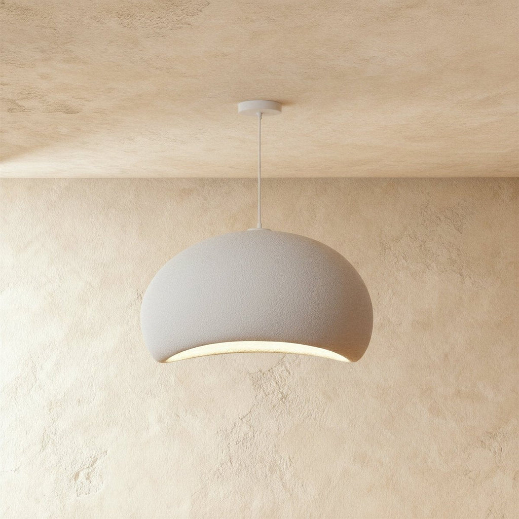 Minimalist Dome Pendant Light with Textured Shade