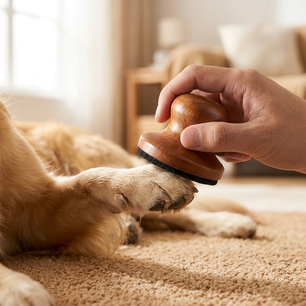 Silent Wooden Dog Nail File with Replaceable Sanding Pads